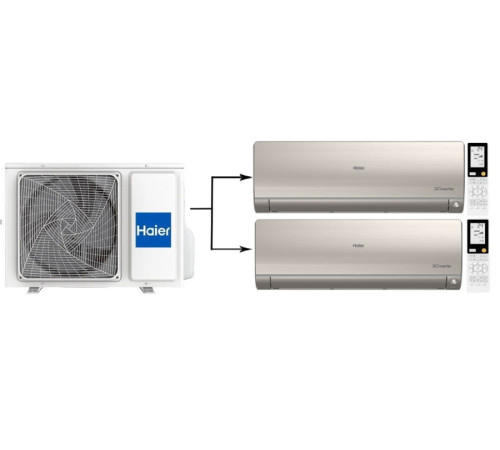 Мульти сплит-система на 2 комнаты Haier Flexis Super Match 2U40S2SM1FA/AS25S2SF2FA-G*2шт