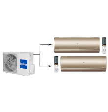 Мульти сплит-система на 2 комнаты Haier Jade Super Match 2U50S2SM1FA-3/AS25S2SJ1FA-G/AS50S2SJ1FA-G
