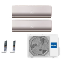 Мульти сплит-система на 2 комнаты Haier Lightera Super Match 2U40S2SM1FA/AS09NS6ERA-G/AS12NS6ERA-G
