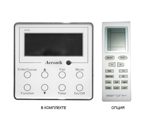 Кассетный фанкойл до 3.5 кВт Aeronik AFP 51 XD/A-K с панелью TC06