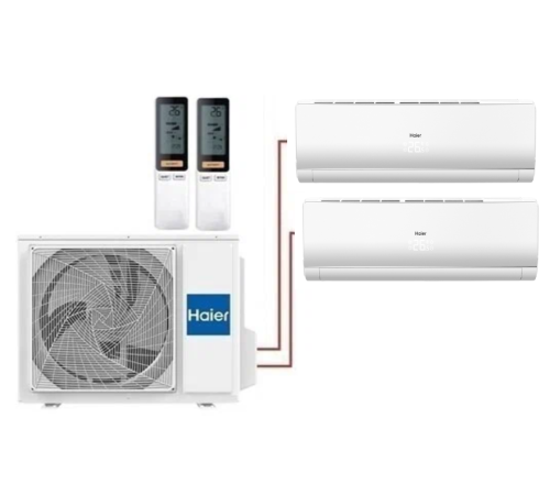 Мульти сплит-система на 2 комнаты Haier Lightera Super Match 2U40S2SM1FA/AS09NS6ERA-W/AS12NS6ERA-W