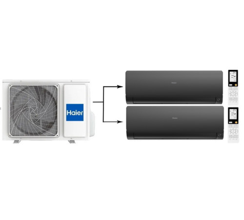 Мульти сплит-система на 2 комнаты Haier Flexis Super Match 2U40S2SM1FA/AS25S2SF2FA-B*2шт