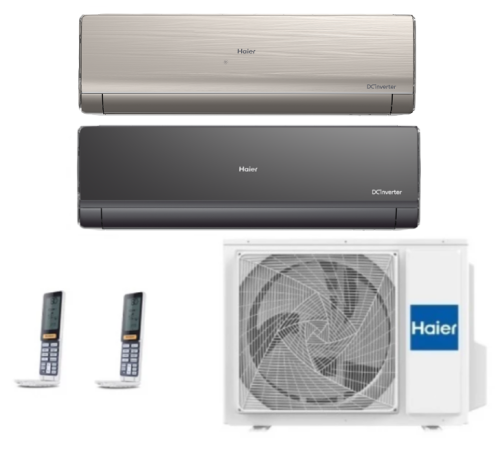 Мульти сплит-система на 2 комнаты Haier Lightera Super Match 2U40S2SM1FA/AS09NS6ERA-G/AS09NS6ERA-B