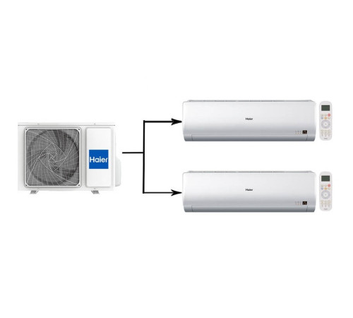 Мульти сплит-система на 2 комнаты Haier Super Match N 2U40S2SM1FA/AS09BS4HRA*2шт
