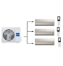 Мульти сплит-система на 3 комнаты Haier Super Match 3U55S2SR5FA/AS35S2SF2FA-G/AS25S2SF2FA-G*2шт