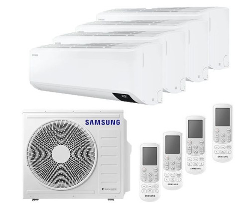 Мульти сплит-система на 4 комнаты Samsung Free Match AJ080TXJ4KH/EA/AJ025TNTDKH/EA*4