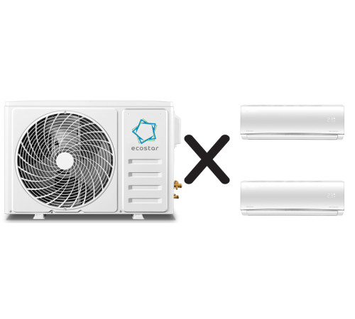 Внешний блок мульти сплит-системы на 2 комнаты ECOSTAR Ray Multi Free Match  KVS-2FM18ST