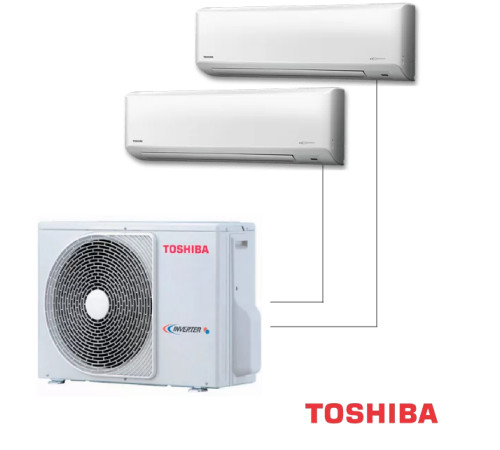 Внешний блок мульти сплит-системы на 2 комнаты Toshiba RAS-2M18G3AVG-E