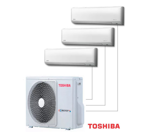 Внешний блок мульти сплит-системы на 3 комнаты Toshiba RAS-3M18G3AVG-E