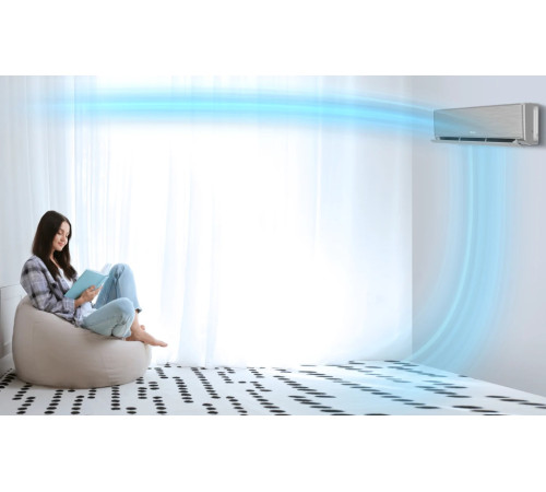 Настенный внутренний блок мульти-сплит системы Gree Airy GWH18AVDXE-K6DNA1A/I (black)