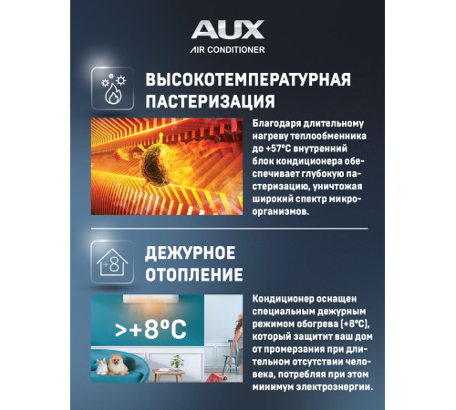 Настенный внутренний блок мульти сплит-системы AUX AMWM-H09/4R2(CC) (R32)