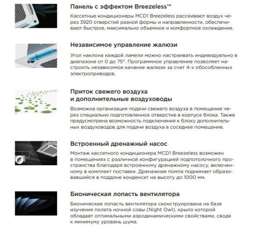Кассетный кондиционер Midea MCD1-36HRFN8(GA)-B/MOD30U-36HFN8-R(GA)/T-MBQ4-04AWD